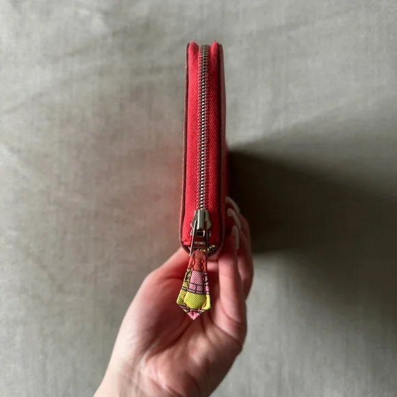 ☀️Hermès☀️Silk'In Classic Epsom Long Wallet Rose Jaipur Astrologie Nouvelle